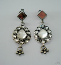 sterling silver earrings handmade tribal earrings stud earrings mirror e... - $78.21