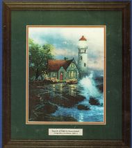 Cross Stitch Print Bkground Kinkade Beacon of Hope Lighthouse Summer Kit... - $17.99