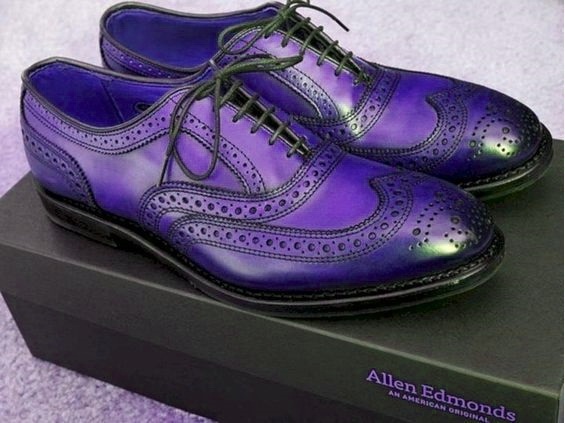 mens purple brogues