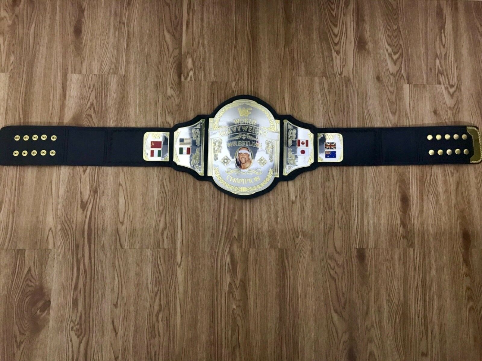 WWF Hulk Hogan Championship Title Belt Gold Plated - Wrestling