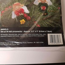 Bucilla 83628 Angel Ornaments Felt Applique Set of 50 Christmas 1996 NEW! Sealed - $24.74