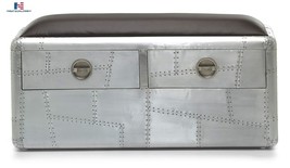 NauticalMart Aviator 2 Drawer Bench Home and Office Decor Collection 