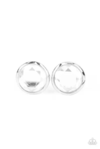 Paparazzi Double-Take Twinkle White Post Earrings - New - $5.00