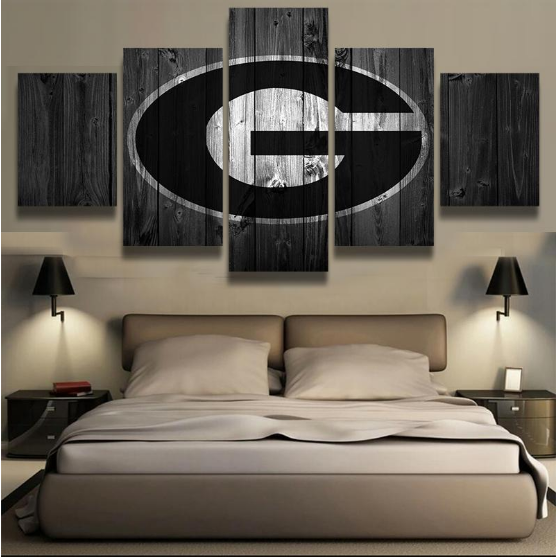 Framed 5 Piece Green Bay Packers Football American Canvasart Wall Framed 5 Piece Green Bay Packers Football American Canvasart Wall Art Home D Cor