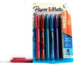 2 Paper Mate Ink Joy Gel 6 0.7mm Gel Pens Medium Point Dries Faster No Smear  