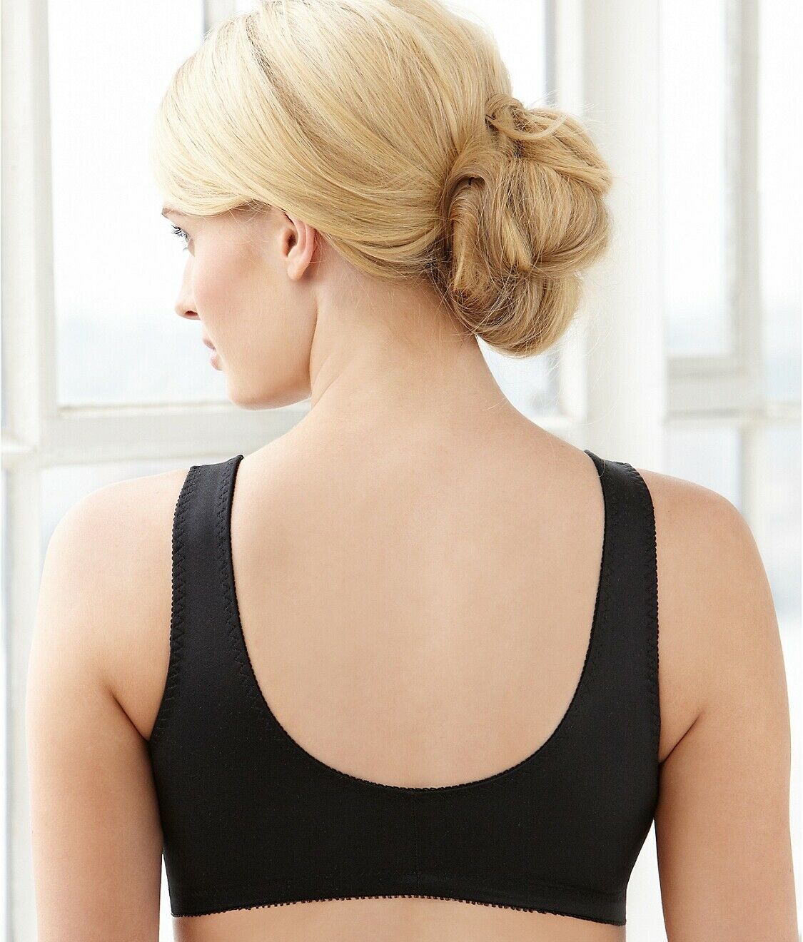 GLAMORISE Black FrontClose WireFree Sleep Bra, Size 40B/C/D, NWOT