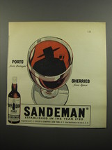 1955 Sandeman Sherries &amp; Ports Ad - Ports from Portugal Sherries from Spain - $14.99