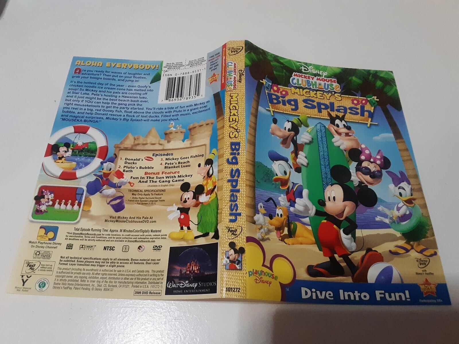 Disney Mickey Mouse Clubhouse Mickeys Big Splash Dvd Artwork Only No