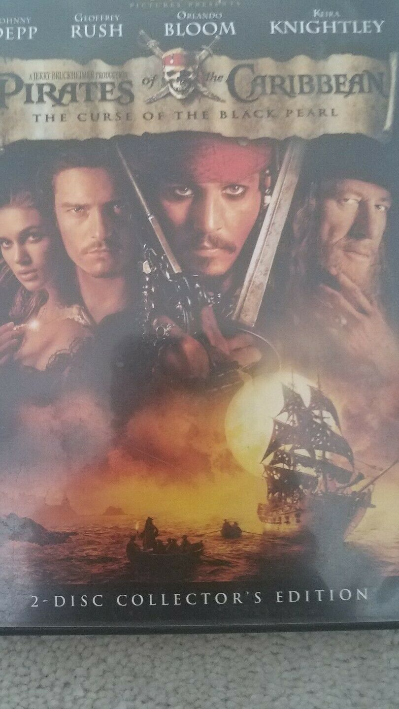 Pirates of the Caribbean Curse of the Black Pearl (DVD, 2003, 2-Disc ...