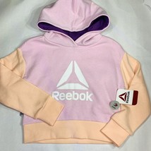 Girls Reebok Pullover Cropped Hoodie XXL 18 Sweater Pink - $16.82