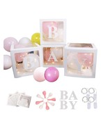 Baby Shower Boxes Party Decorations BABY Blocks Baby Shower Decorations ... - $46.99