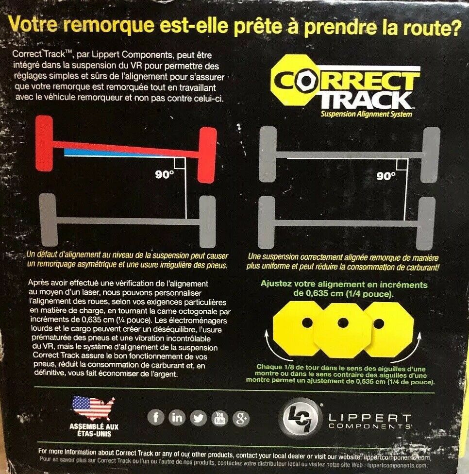 Lippert Components Correct Track 87220 Dual Axle Alignment KitVERY