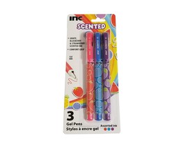 INC Scented Gel Pens (3 Pack) Grape, Blueberry & Strawberry with Comfort Grip