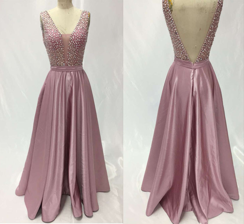 mauve long gown