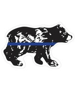 Washington State Patrol Bear Black Thin Blue Line Sticker R7128 - $1.45+