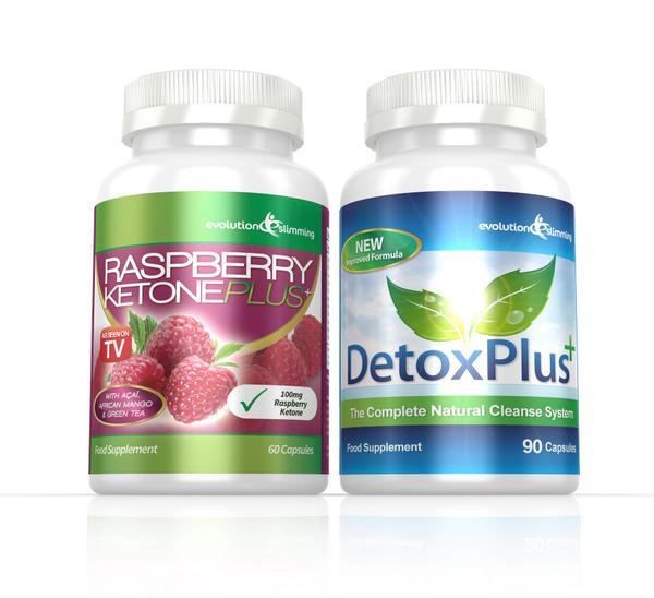 Raspberry Ketone Plus & Detox Colon Cleanse Combo Pack 1 Month Supply