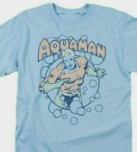 Aquaman T-shirt SuperFriends retro superhero cartoon DC blue graphic tee DCO784 - $19.99