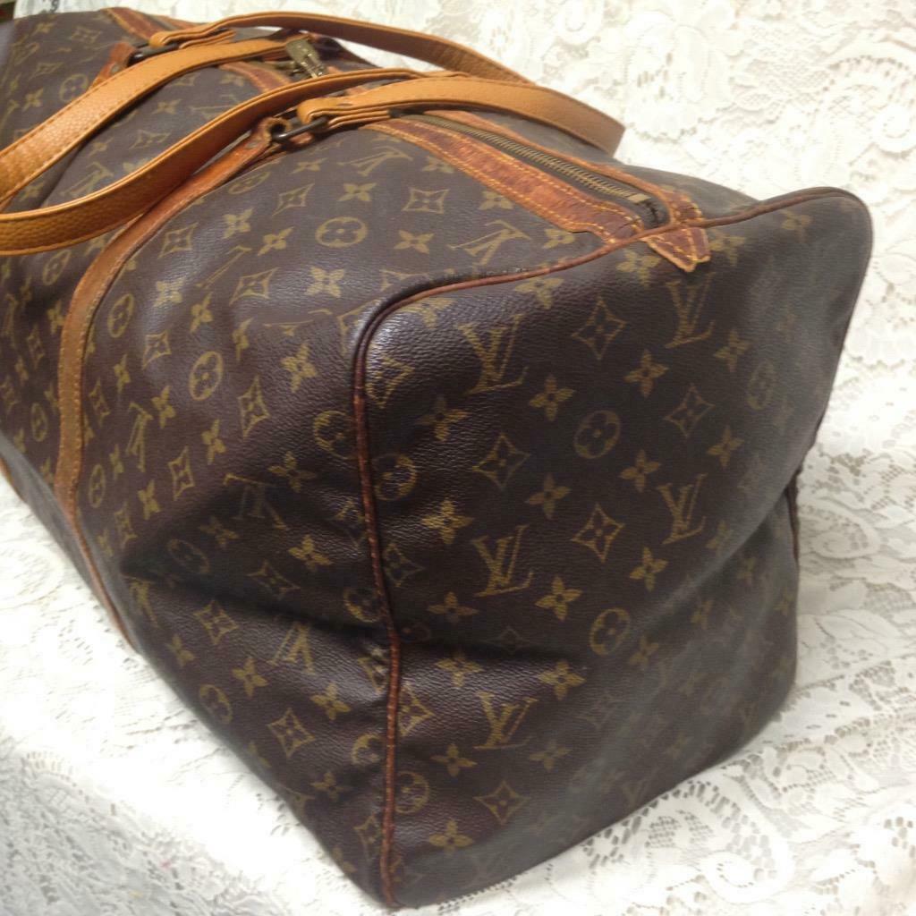 Louis Vuitton Brown Mono Carry All 60 Travel- Business Bag 22in x 20in x 11in- Bags, Handbags ...