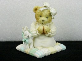 Cherished Teddies Vintage Resin Figurine 1992, "Patrice" Saying Thank You Prayer - $14.65