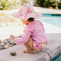 i play by green sprouts Girls 3T Pull-up Reusable Swim Diaper White Shell Floral image 3