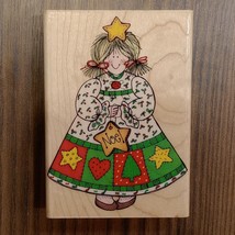 Hero Arts 1996 Vintage Rubber Stamps Holiday Gal H1106 Christmas Holiday Crafts - $11.47
