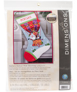 Dimensions Stocking Needlepoint Kit 16&quot; Long Santa&#39;s Balloon Ride Stitched  - $44.24