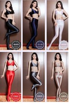 Women Satin Shiny Spandex Stockings Opaque Silky Pantyhose Sports Fitnes... - $13.53