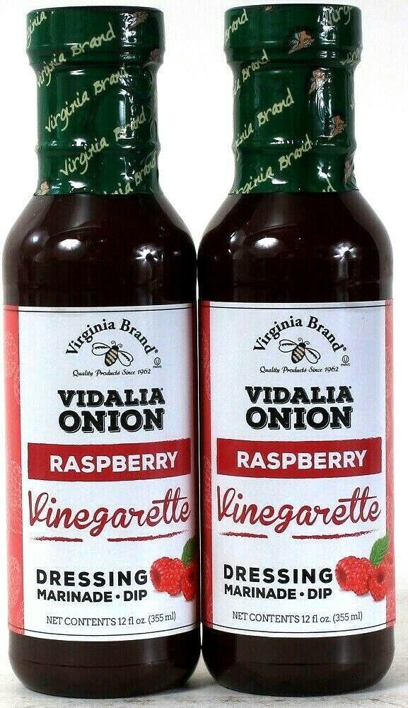 2 Virginia Brand 12 Oz Vidalia Onion Raspberry Vinegarette Marinade Dip