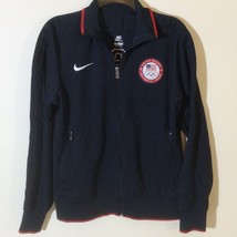 NIKE USA Olympic Team Sz M Medium Dark Blue Full Zip Jacket Womens Unite... - $39.37