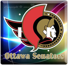 New Ottawa Senators Nhl Hockey Double Light Switch Plate Game Tv Room Decoration - $11.15