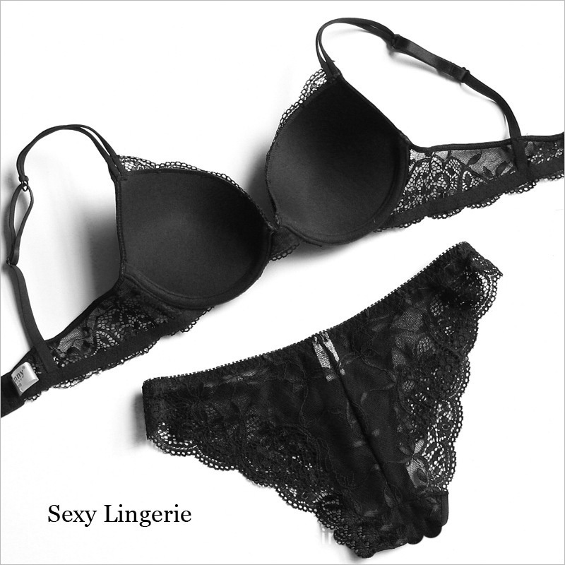 Bra & Panty Set Corsets Sexy Lingerie Teddies Bodysuits Women's Intimates BLACK - $21.99