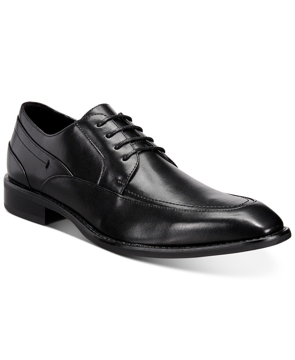 Alfani Men Moc Toe Dress Oxfords Sheldon Black Synthetic Leather - $19.79