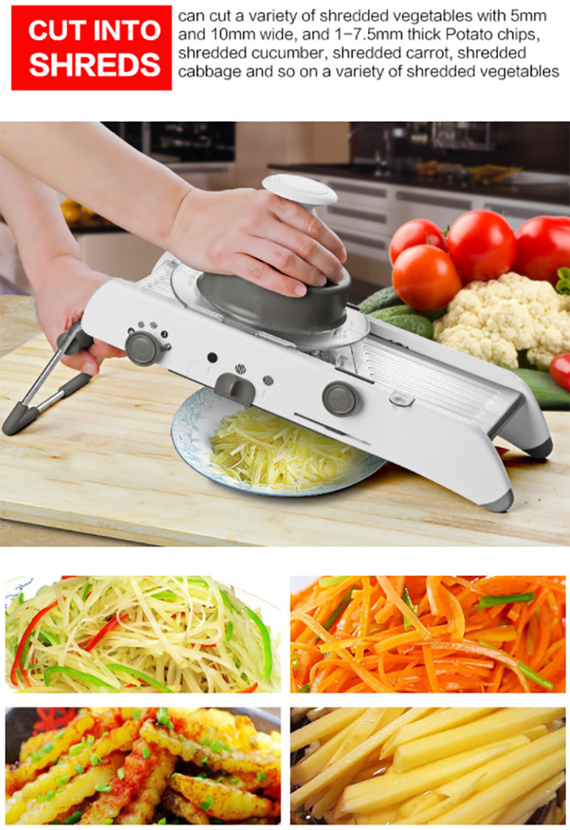 Progressive PL8 Professional Mandoline Vegetable Slicer Julienne Waffle