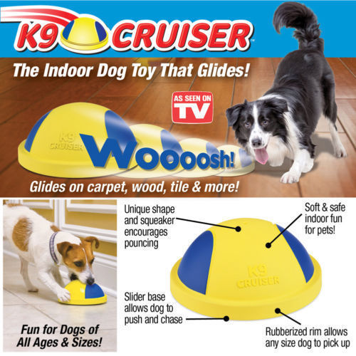 TV K9 Cruiser Gliding Dog Pet Toy As Seen On TV Glides Squeaky Toy Dog