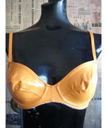 Deborah Marquit Designer Achive orange vinyl bra 34B &quot;as-is&quot; - $40.00