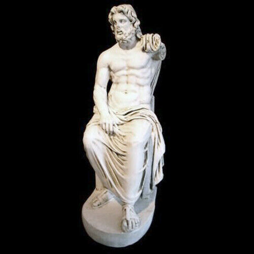 Zeus HEAVY 41" Marble Statue Sculpture Hellenistic Museum Replica Reproduction Art Sculptures