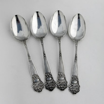 Towle Georgian 4 Table Serving Spoons Set Sterling Silver 1898 Mono JDW - $407.29