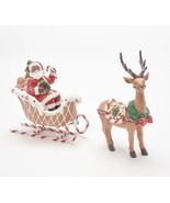2-Piece Black Santa on Sleigh with Reindeer by Valerie - $96.99