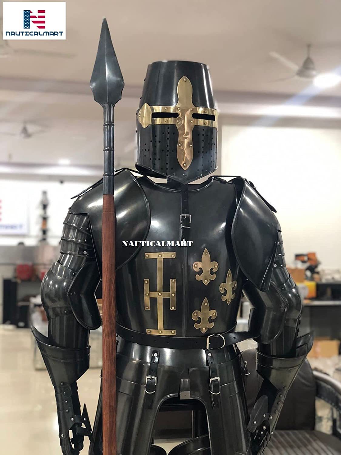 Nauticalmart Medieval Wearable Knight Crusador Full Suit Of Armour Collectibles Knives Swords 4511