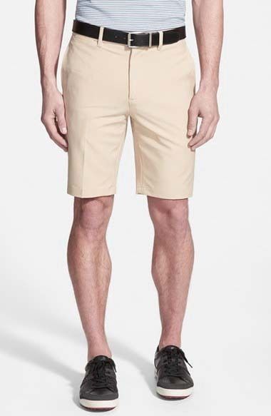 Primary image for NWT BOBBY JONES Golf shorts 34 flat front moisture wicking khaki $95