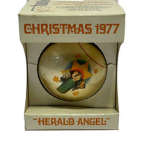 Vtg Christmas Ornament Ball Herald Angel 1977 Sister Berta Hummel Limite... - $14.96