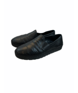 Prada Black Leather Stitch Detail Espadrilles Slip On Sneaker Womens Siz... - $275.99
