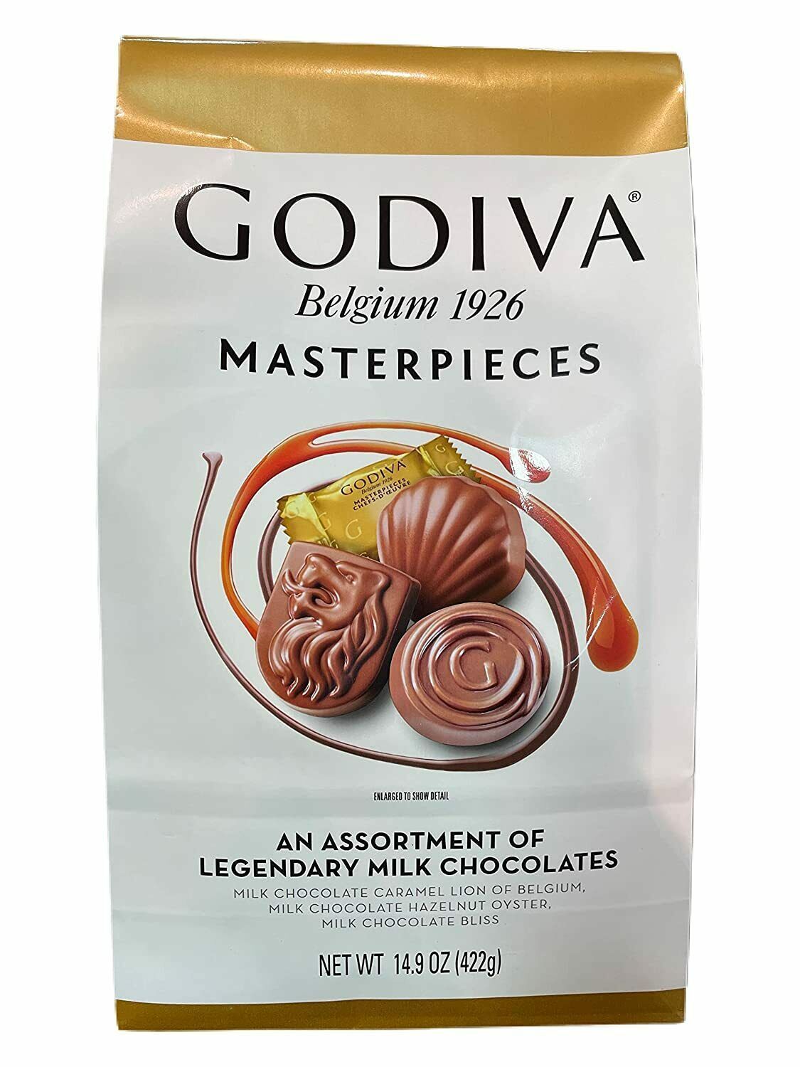 Primary image for Godiva Belgium Masterpieces Assortment of Legendary Milk Chocolate 14.9 oz 422 g