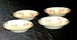 Four Floral pattern with Gold trim oval bowls (Haviland) AA20-2367 Vintage - $89.95