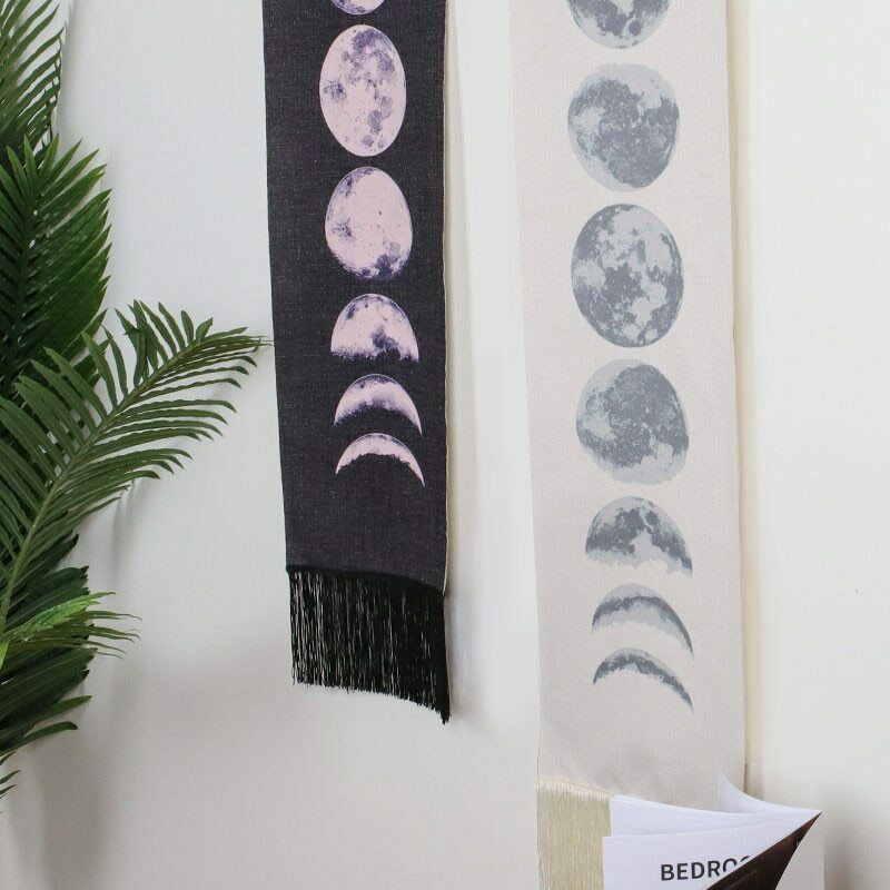 Linen Moon Phases Tapestry Hanging Tapestries Nine Phases The Full