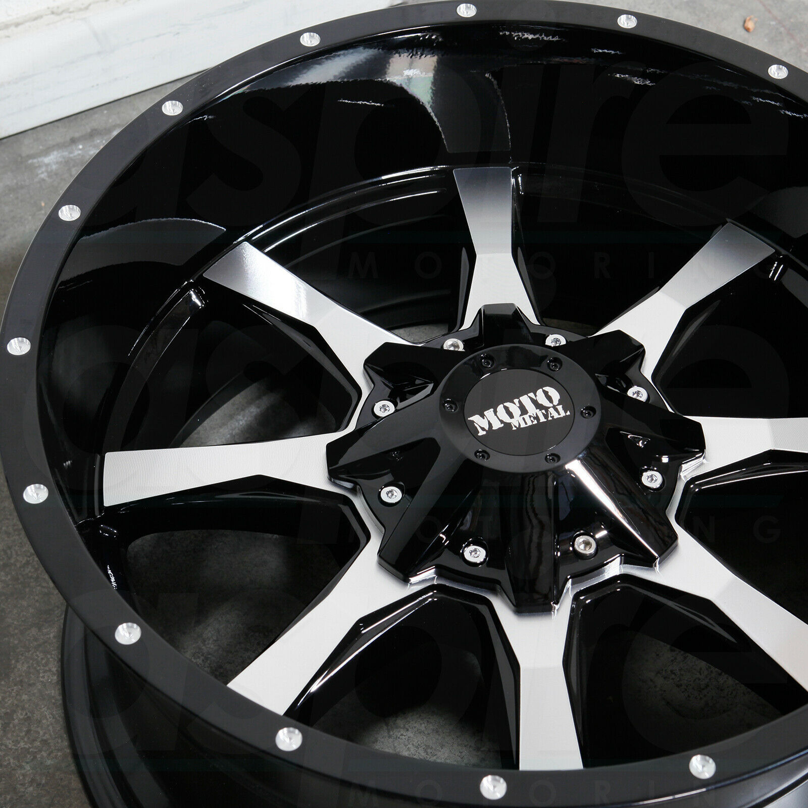 One 18x9 Moto Metal MO970 8x180 18 Black Machine Wheels Rims - Wheels