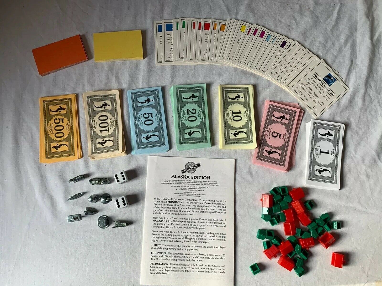 MONOPOLY ALASKA EDITION 1997 Collectible Replacement Pieces No Board