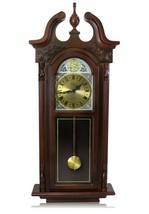 38&quot; Bedford Clock Collection Grand Antique Chiming Wall Clock -Cherry Oa... - $138.59