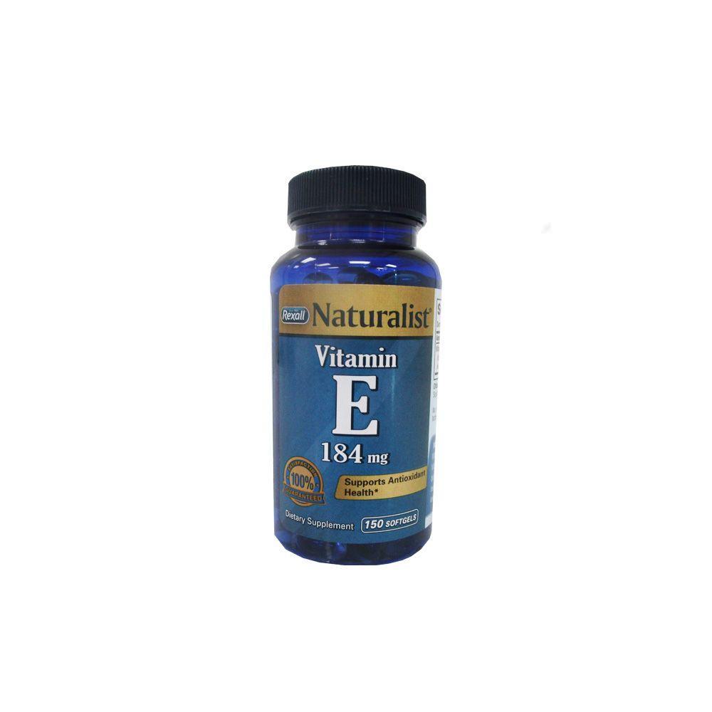 Rexall Naturalist Vitamin E 184 Mg Softgels, 150 Ct Vitamins & Minerals