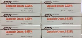 Rugby Capsaicin Cream 0.025% Penetrating Pain Relief 2.1oz (Pack of 6) E... - $30.68